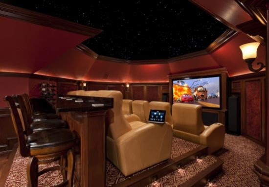 Attic conversion home theater - Contemporary - Home Theater ...