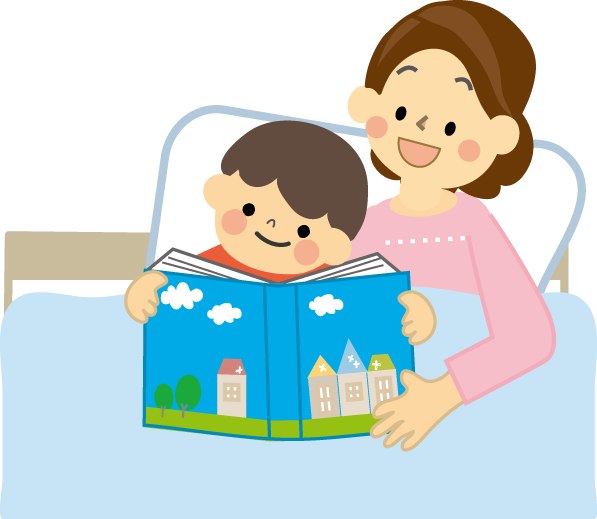 本の読み聞かせのイラスト 無料イラスト フリー素材