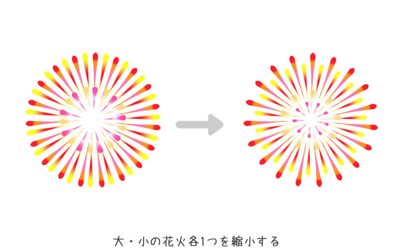 夏の夜空を彩る花火のイラストの作り方 イラストレーター
