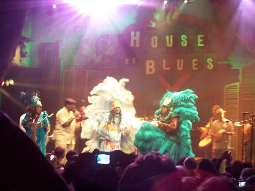 carnival man and indian chiefs