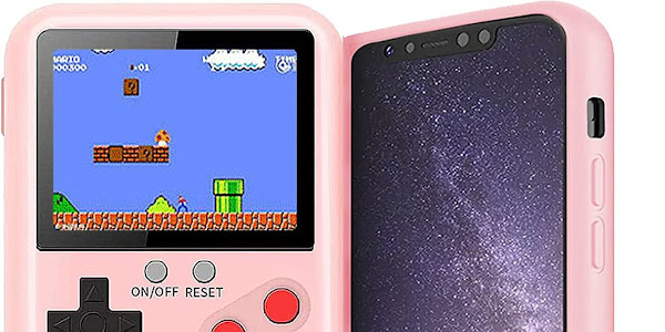 YLANK Gameboy Case for iPhone, Retro 3D Gameboy Design Style Silicone Shockproof Cover Case with 36 Classic Retro Games,Color Screen Game Cover Case for iPhone (Pink, for iPhone 11 Pro Max-6.5")