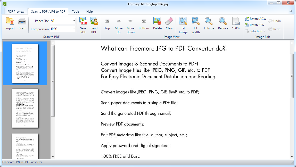FreeMoreSoft - Freemore JPG to PDF Converter - Convert JPG ...