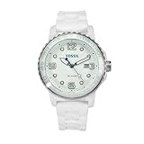 Fossil Women's FSCE5002 Ceramic White Dial Watch