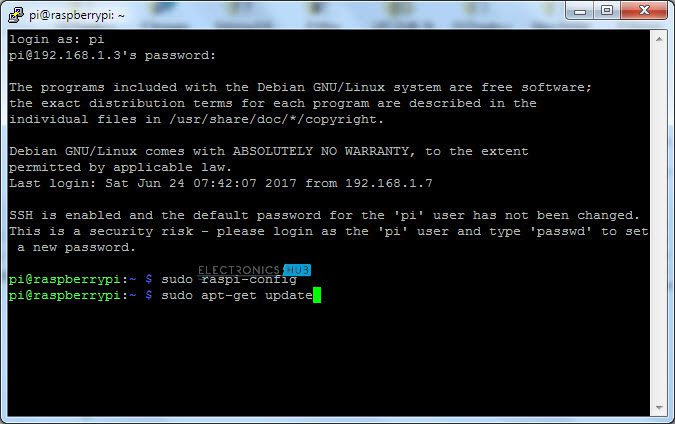 VNC OS Update Command