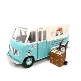 diecast car: 1950 Ford Step Van Milk Truck 1:24 Diecast Model