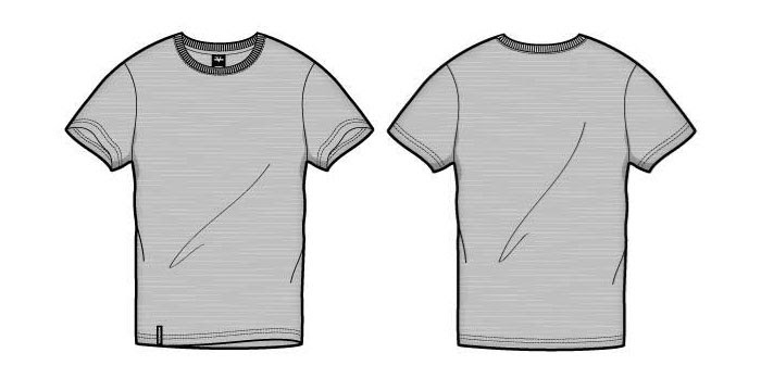 Download Buy grey t shirt template front and back - 61% OFF!