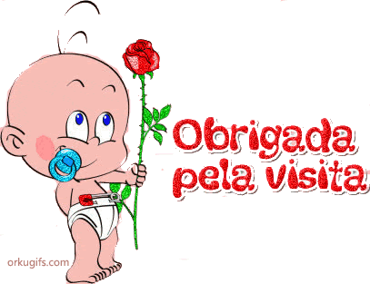 Obrigada pela visita - Recados e Imagens para orkut, facebook, tumblr e hi5