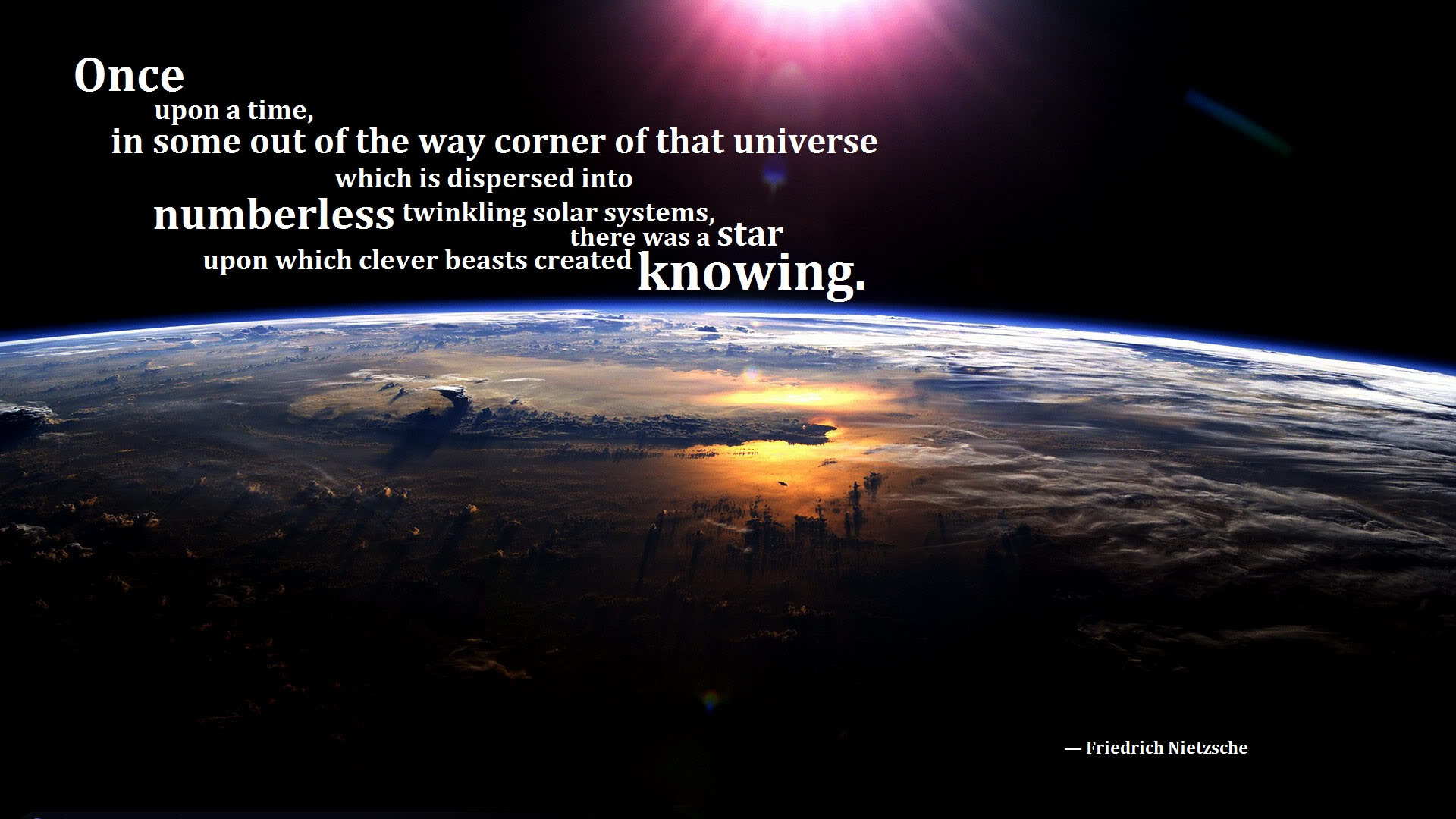 "Some out of the way corner of that universe 