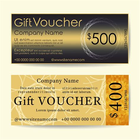  gift voucher template 560331 vector art at vecteezy