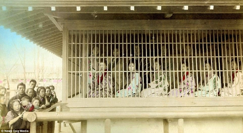 Girls as young as seven-years-old could be forced into prostitution to pay off family debts. Most of them were sold by poor families living in the countryside. Often, although contracts to the brothels were only supposed to last between five and ten years, the massive family debt  kept them in the brothels their entire lives