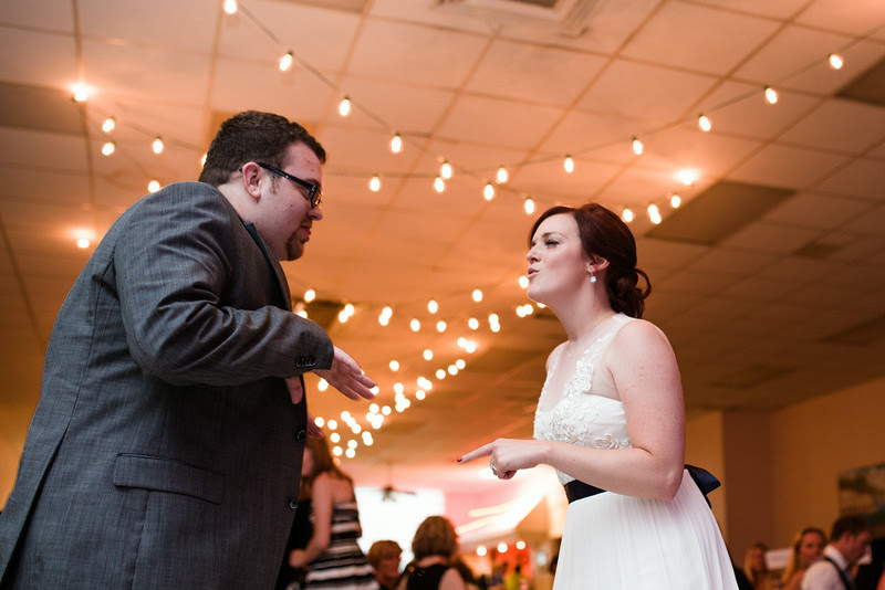 Reception and dancing at the Verdi Club in Downtown Rockford IL by Mindy Joy Photography