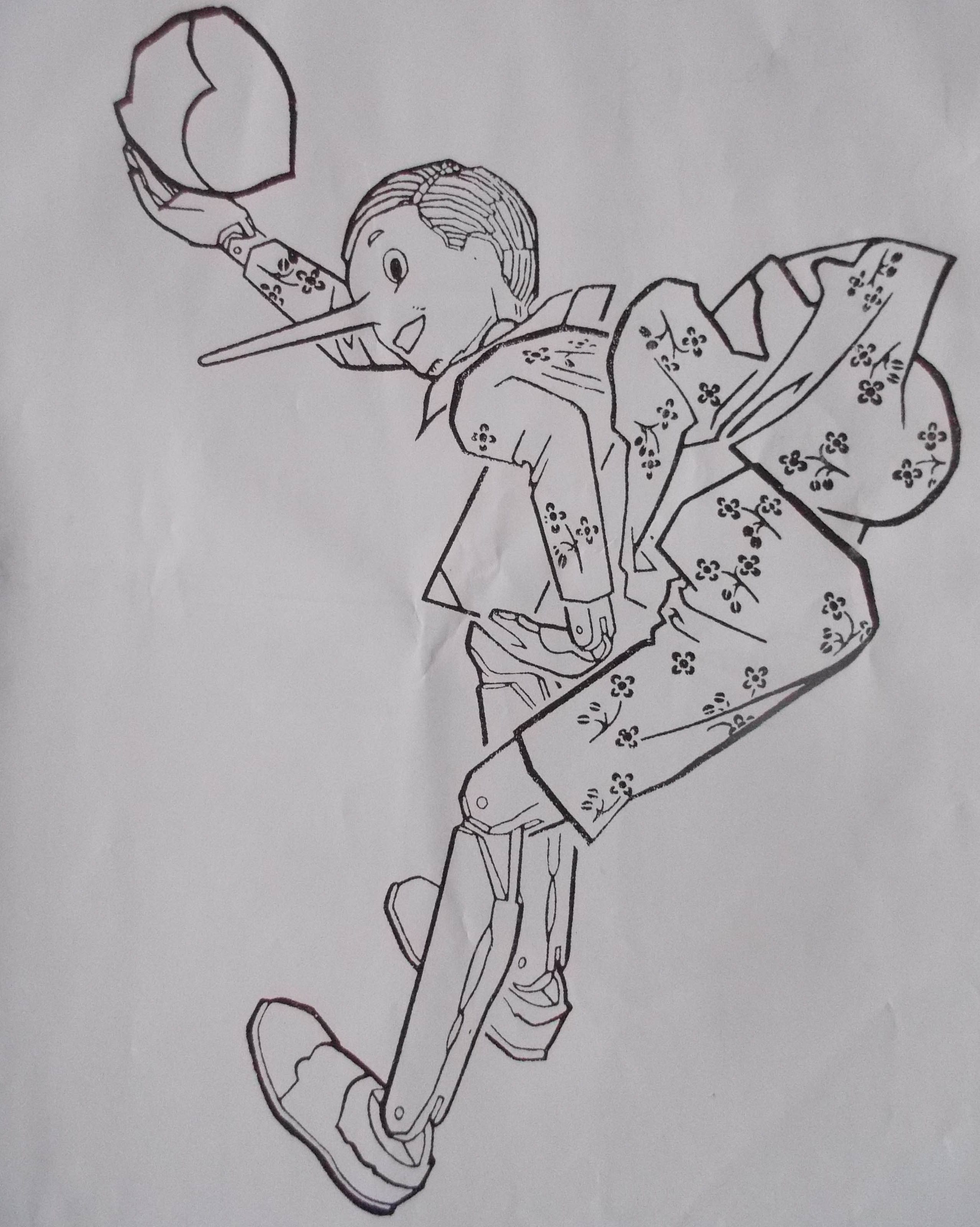 Pinocchio da colorare