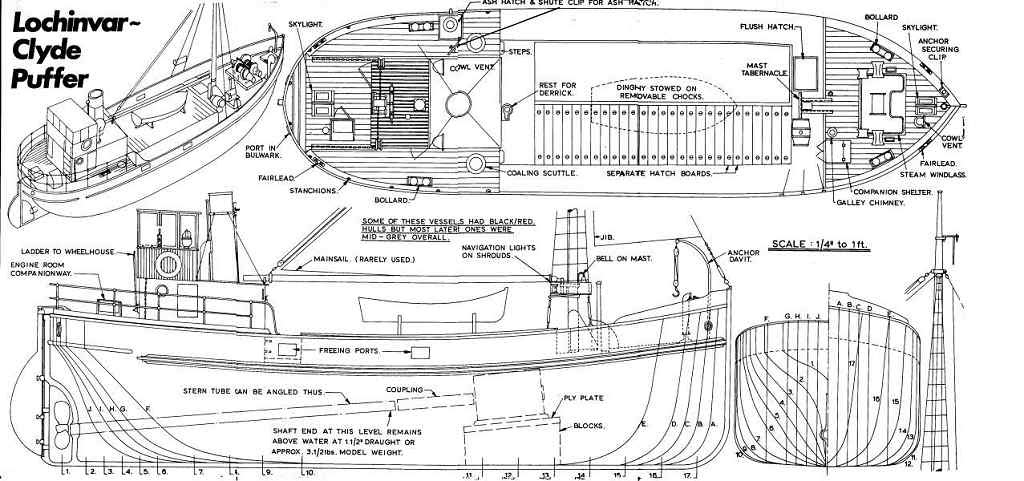 Cargo Ship Plans / Model Ship Plans