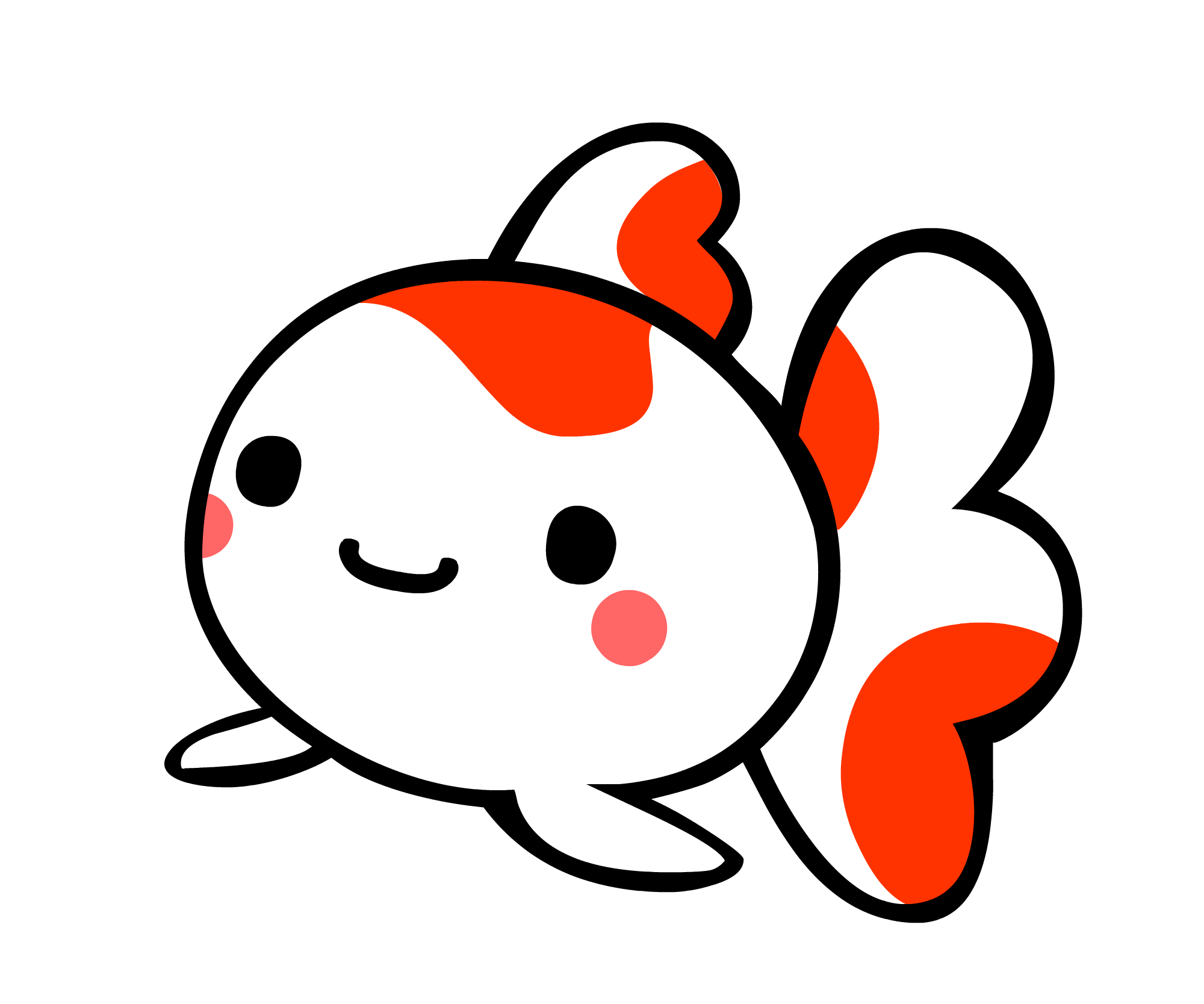 金魚のかわいい無料イラスト素材 イラスト無料素材かわいい系