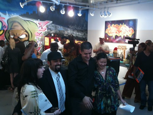 DIL (black baseball cap) @ the Benrimon Gallery