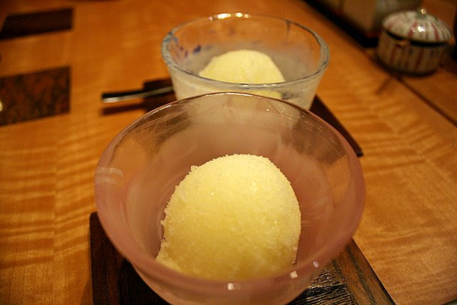 Citrusy yuzu sorbet