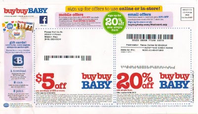 BUY BUY BUYBUY BABY COUPONS 20% off