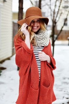 Cool Long Sweater With Cool Hat