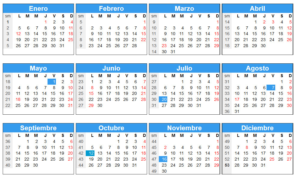 calendario 2015