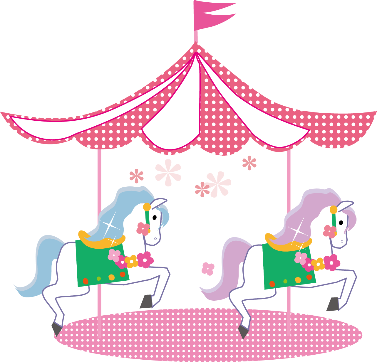 遊園地のイラスト 無料イラスト素材２