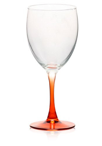 Orange Stem Wine Glass 10oz Wine Glasses
