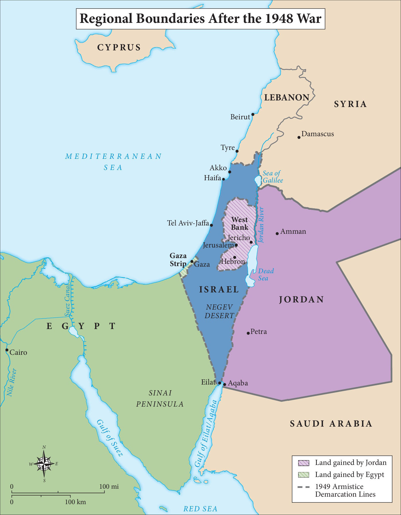 Boundaries Following the 1948 War