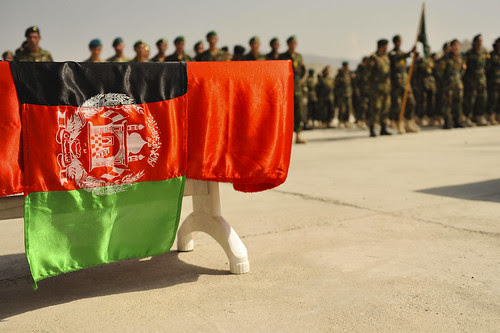 kabul afghanistan flag. The Afghan flag is displayed