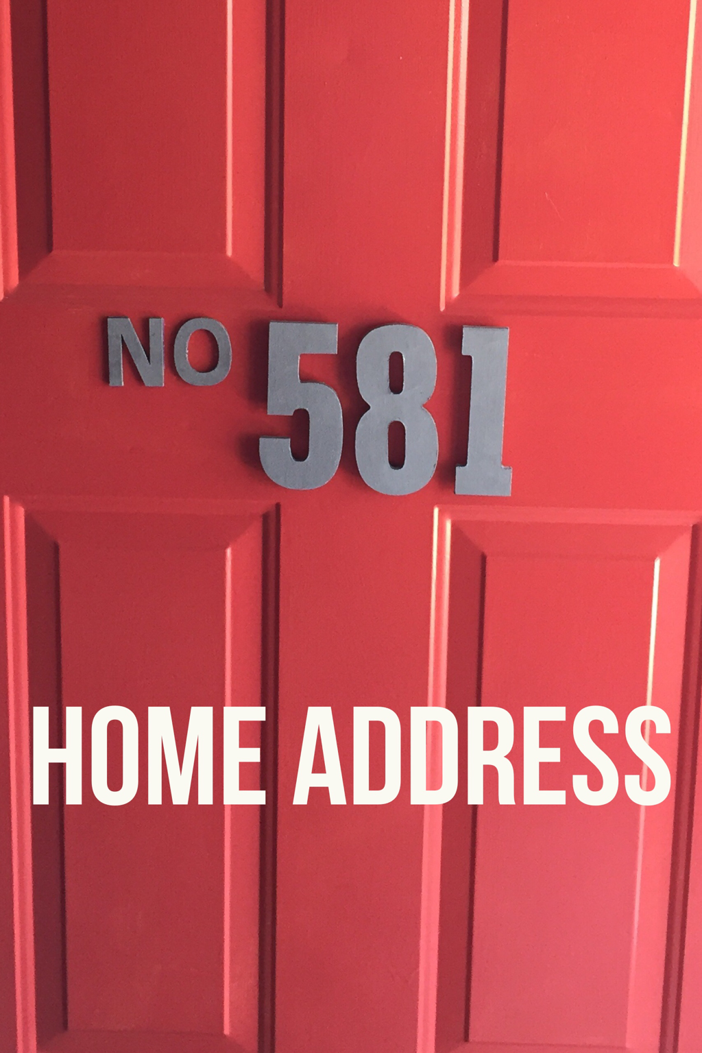 Numbers Diy Home Address Budget Friendly Cheap Metallic Paint Wooden Numbers Hobby Lobby Michaels Front Porch Front Door Red Door Red Numbers Metal Numbers Budget Easy Easy Diy Do It Yourself
