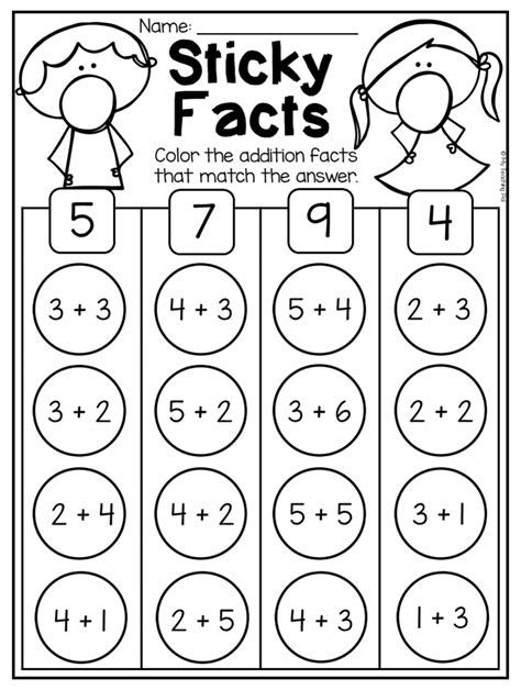  a printable worksheet for addition to numbers