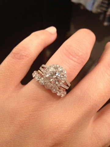 Wear eternity ring wedding engagement ring