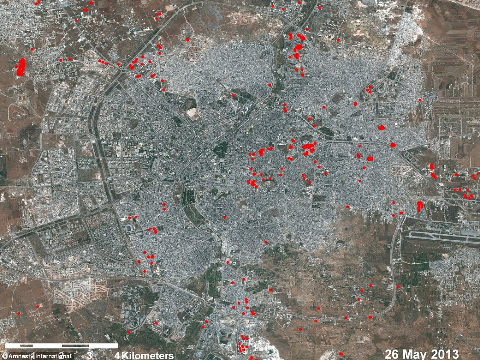 Latest: By May, few parts of the city had escaped being severely damaged, with the devastation especially prevalent in areas held by the opposition