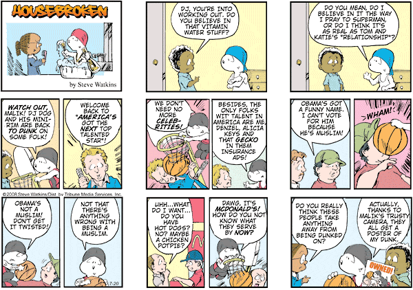 housebroken, comic strip, dunking, owned