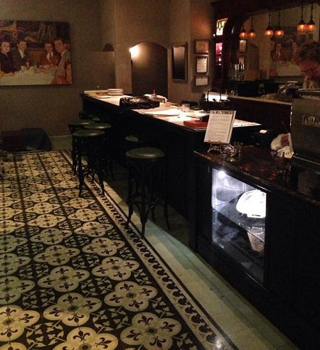 The Coronet is a brasserie style restaurant featuring Old-World cuisine & cement tile!