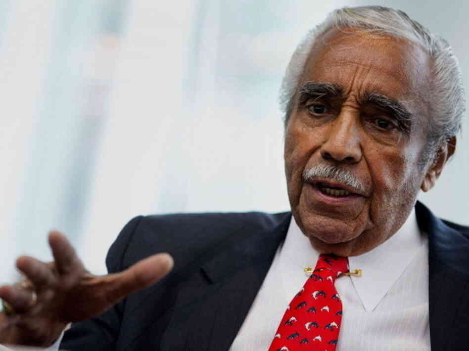 Representative Charles Rangel, a Democrat from New York, speaks during an interview in New York, in June.