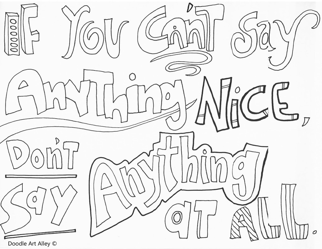 No Bullying Coloring Pages Classroom Doodles