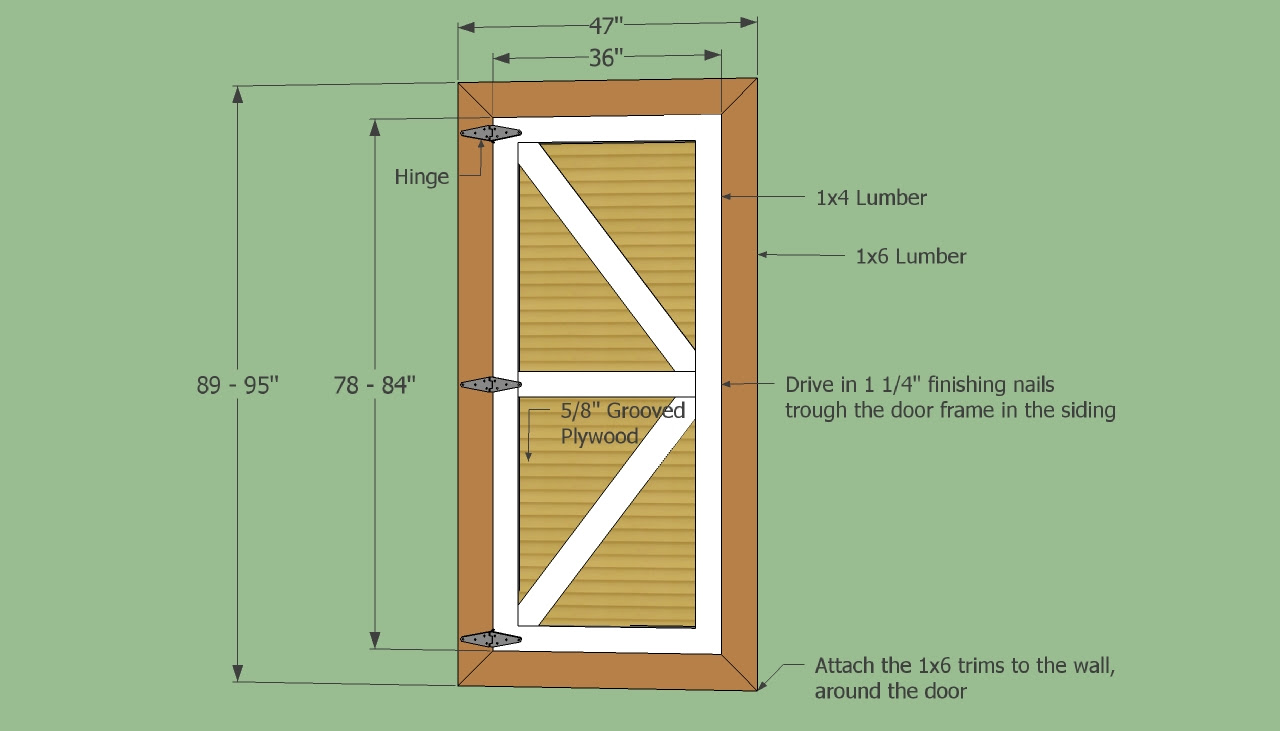 ... Replacement Wooden Shed Doors Using Shed Door Plans | Shed Blueprints