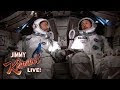 Jimmy Kimmel Irritates Ryan Gosling in Space for 'First Man' Interview 
