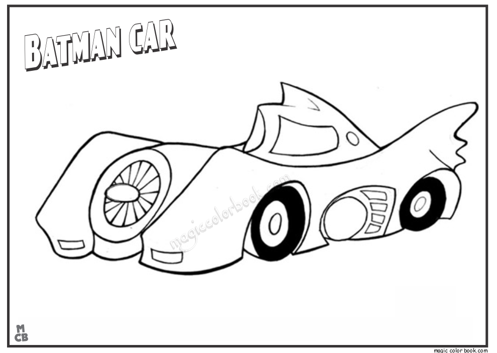 Batmobile Coloring Page - Coloring Home
