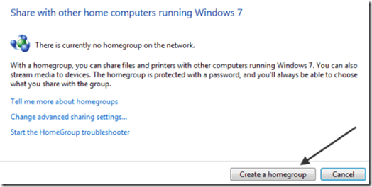Create Homegroup Page