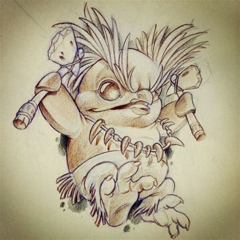 penguin eyebrows tomahawk newschool cartoon sketch