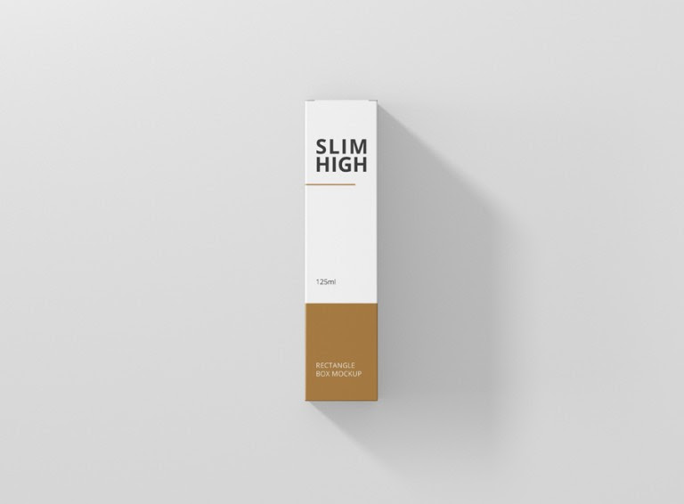 Download Box Mockup Slim High Rectangle - Premium and Free Mockups