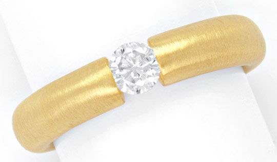 Originalfoto DIAMANT-SPANNRING 18K GELBGOLD, 0.29ct LUPENREIN LUXUS!