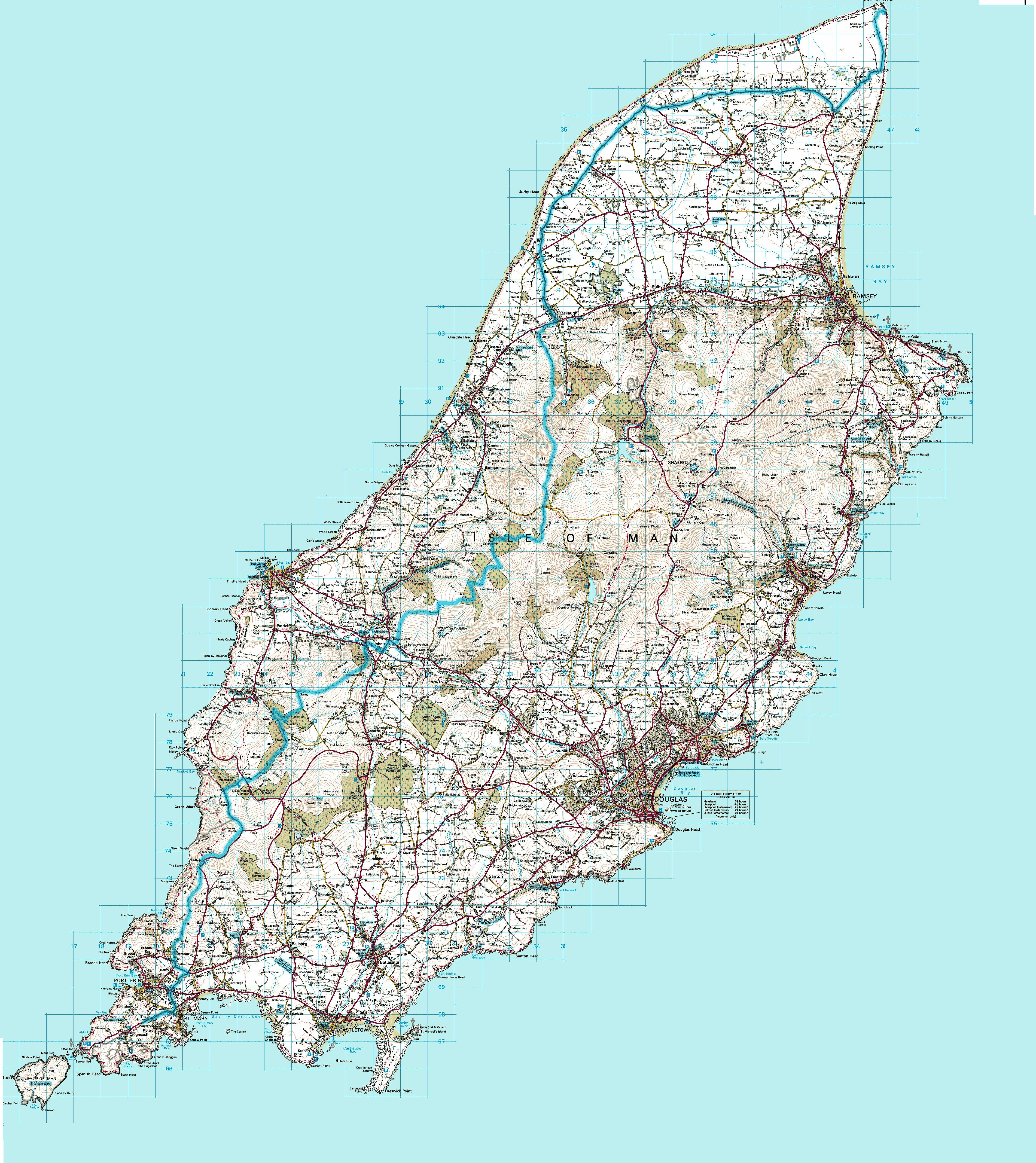 Isle Of Man Maps Large Isle Of Man Maps for Free Download and Print | High 