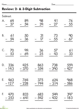  3 digit subtraction with regrouping worksheets 3rd grade kidsworksheetfun