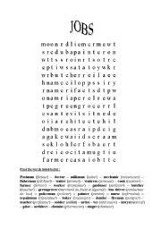 Students will learn the names of different occupations with this engaging jobs word search puzzle worksheet. 14 best images of jobs and occupations worksheets word scramble jobs