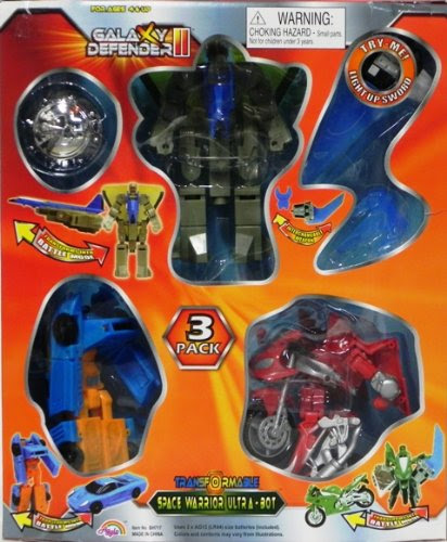 GALAXY DEFENDERII 3 PACK SPACE WARRIOR ULTRA-BOT