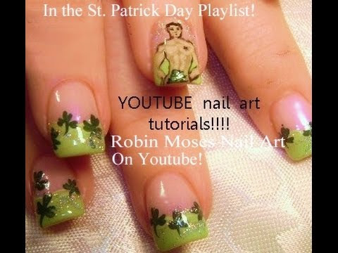 "st. patrick nail art" "st. patrick nails" "shamrock nail art" "shamrock nail design" "shamrock nail" "pot o gold design" "naked man nail art" "clover glam inaz pigment"