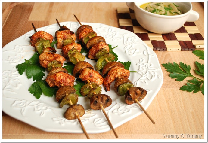 Shish Taouk ( Lebanese Chicken Kebabs) with Baba Ghannouj ...