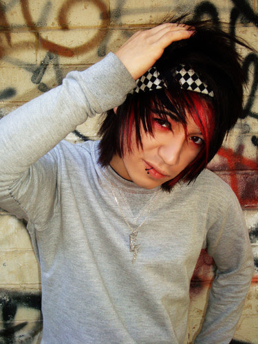 anime boy with black hair and red eyes. anime boy with lack hair and red eyes. View anime boy black hair red