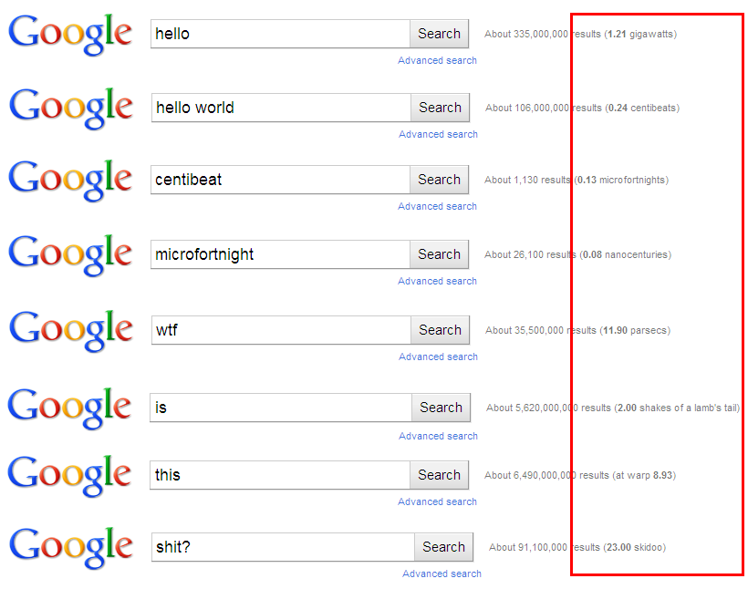 Google's new measurements on search time. VimCasts has some cleanup.
